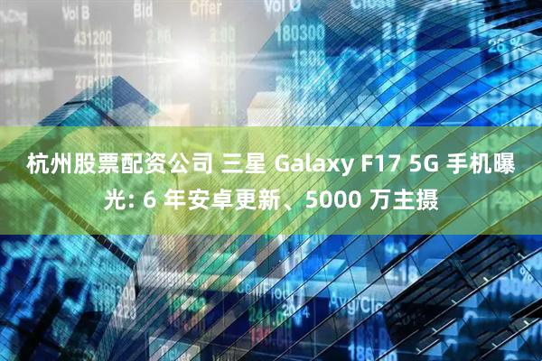 杭州股票配资公司 三星 Galaxy F17 5G 手机曝光: 6 年安卓更新、5000 万主摄