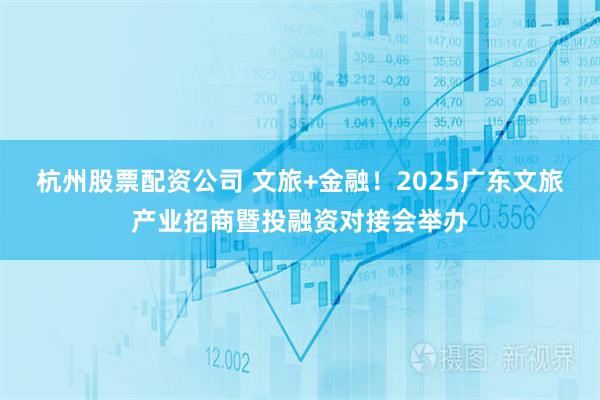 杭州股票配资公司 文旅+金融！2025广东文旅产业招商暨投融资对接会举办