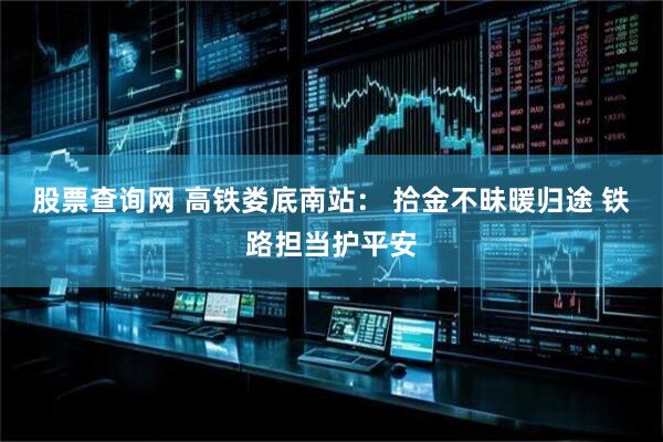 股票查询网 高铁娄底南站： 拾金不昧暖归途 铁路担当护平安